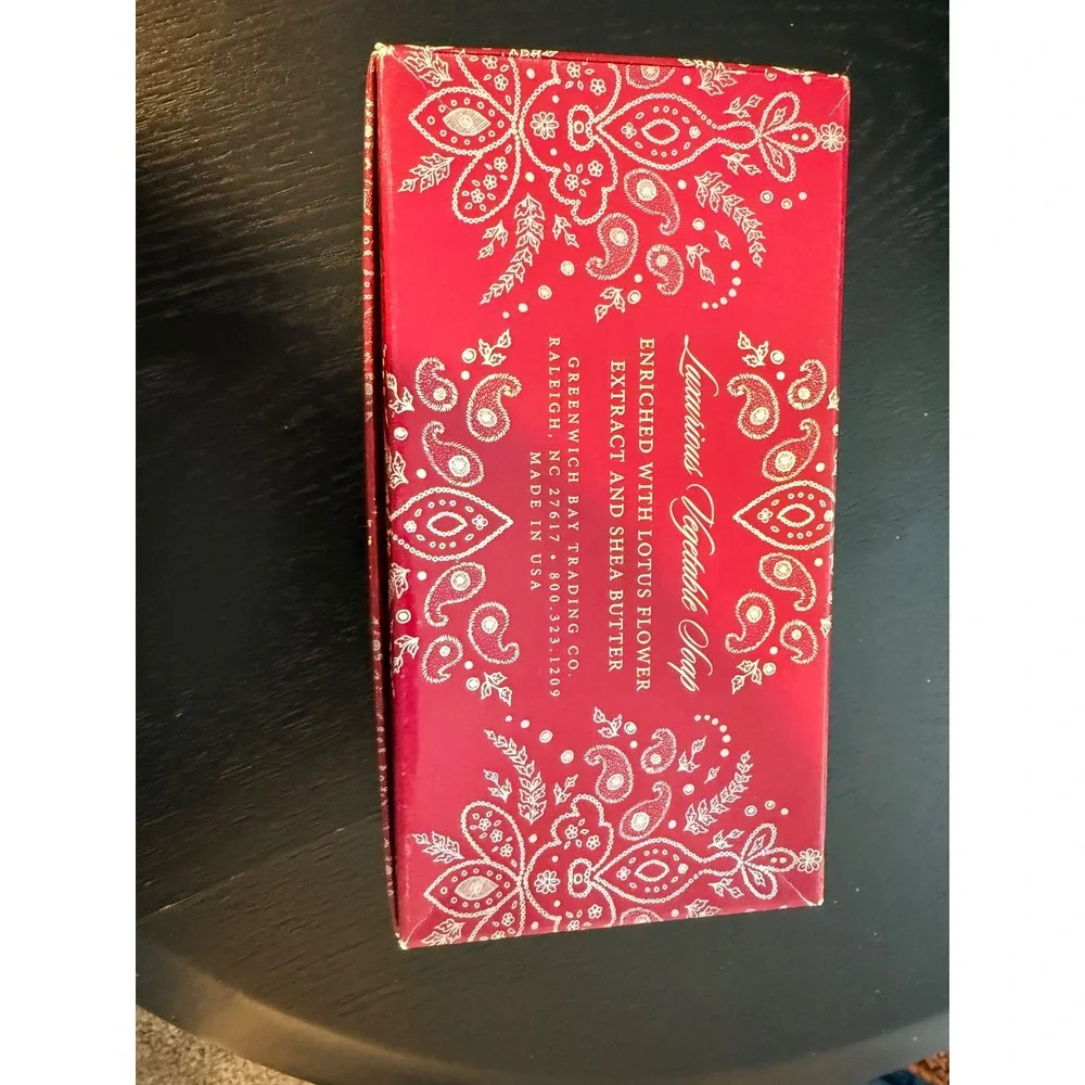 Greenwich Bay Trading Co Lotus Blossom Shea‎ Butter Vegetable Soap 3 Bars 12.9oz